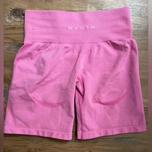 NVGTN bubble gum pink contour shorts